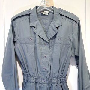Women's- Vintage 80's Saint Germain Gray Jumpsuit- Sz 4/6 in Perfect Condition!